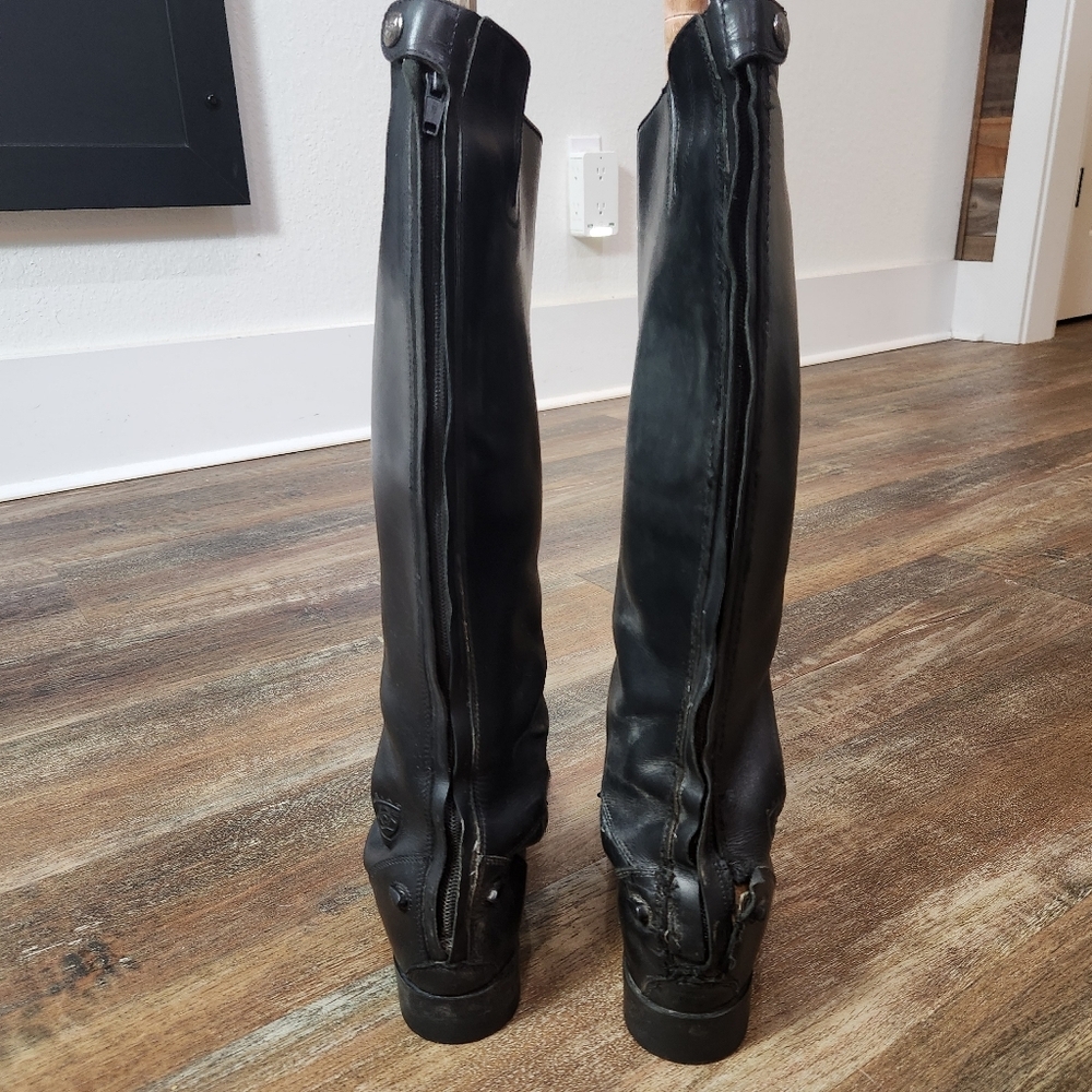 Ariat Heritage II Field Tall Black Riding Boot Zip Style 55001 Size 7.5 *Damaged - Picture 4 of 16